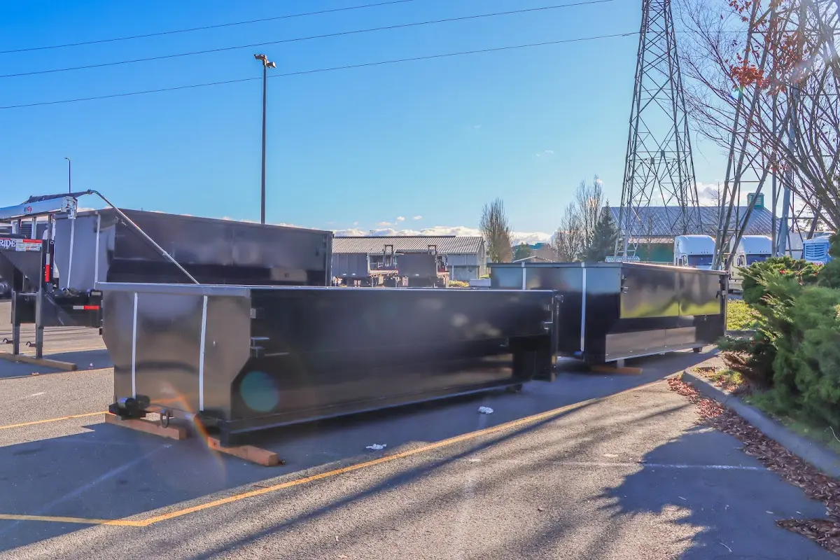 Roll-off dumpster ready for waste disposal at job site for Estate Cleanout Dumpster Rental in Medulla